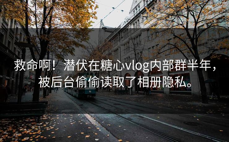 救命啊！潜伏在糖心vlog内部群半年，被后台偷偷读取了相册隐私。